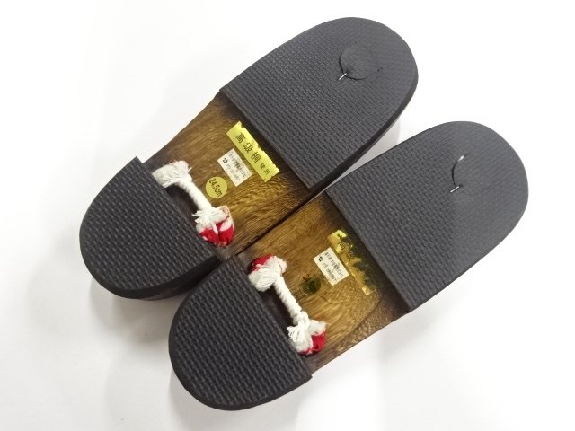  未使用品　焼桐下駄(24.5センチ)